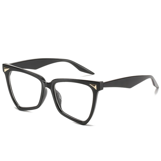 Polygon Colorful Frame Clear Lens Glasses Block UV Glare