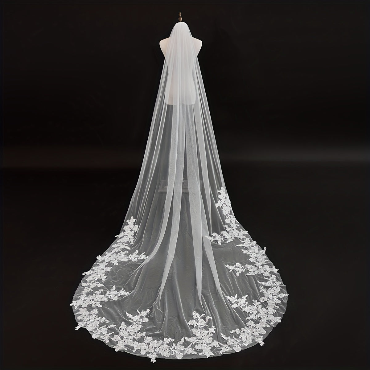 Baroque Wedding Veil Bridal Cathedral Long Veil Hair Wedding Accessories