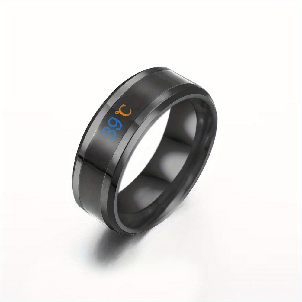 Stainless Steel Single Ring Casual Jewelry For Couples