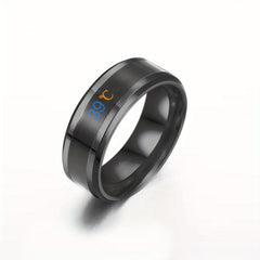 Stainless Steel Single Ring Casual Jewelry For Couples
