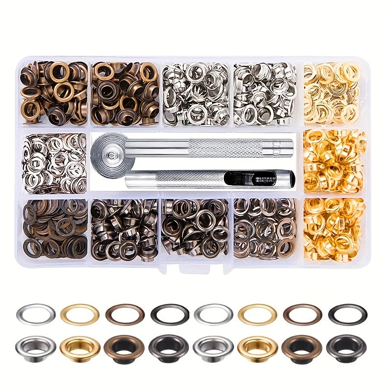 200/400pcs 5mm Hollow Metal Copper Eyelet Buckle for Clothing Bags Shoes