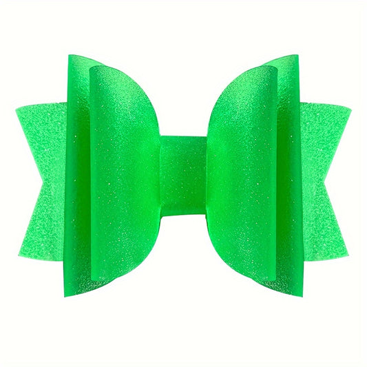 Girls Colorful Waterproof Hair Bow Clip Hairpin Headdress