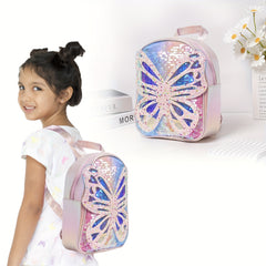 Colorful Sequin Butterfly Backpack for School and Travel