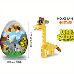 Jungle Adventure Twisted Egg Building Blocks - 6 Styles