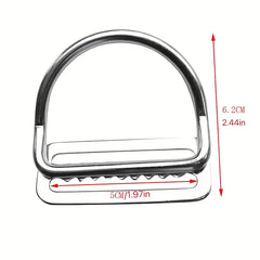 316 Stainless Steel Scuba Diving D Ring Webbing Keeper Clip for 2 Inch Straps