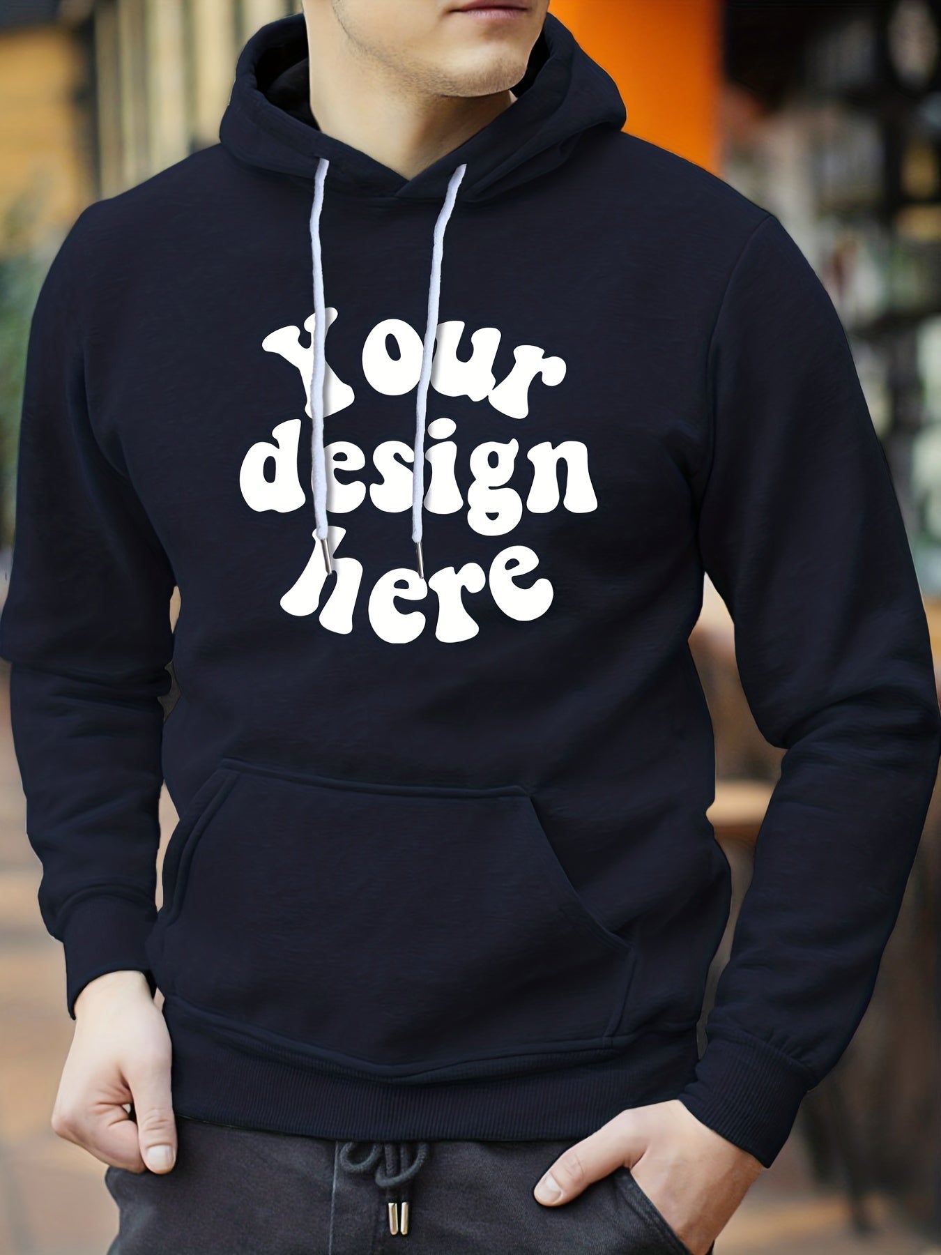 Men's Print Hoodie Casual Breathable Hooded Sweatshirt