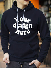 Men's Print Hoodie Casual Breathable Hooded Sweatshirt