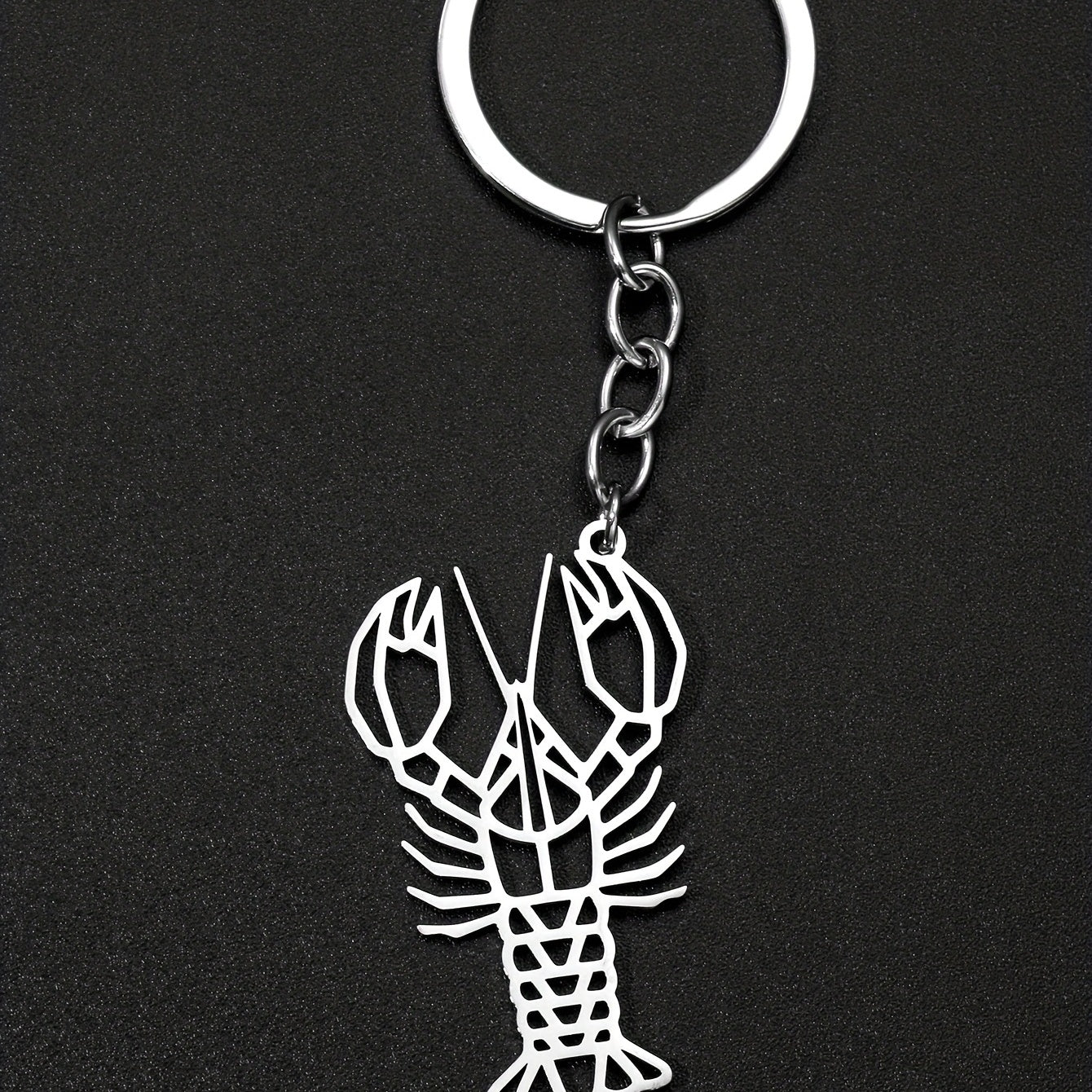 Creative Stainless Steel Lobster Keychain For Men