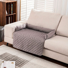 Waterproof Pet Sofa Cushion Grey Ultrasonic Cotton Bed