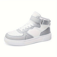 Women's Lace Up High Top Board Shoes Soft Sole Platform Sneakers