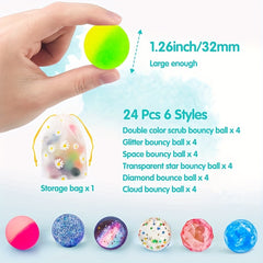 Assorted Bouncy Balls 10pcs Mixed Styles for Party Favors
