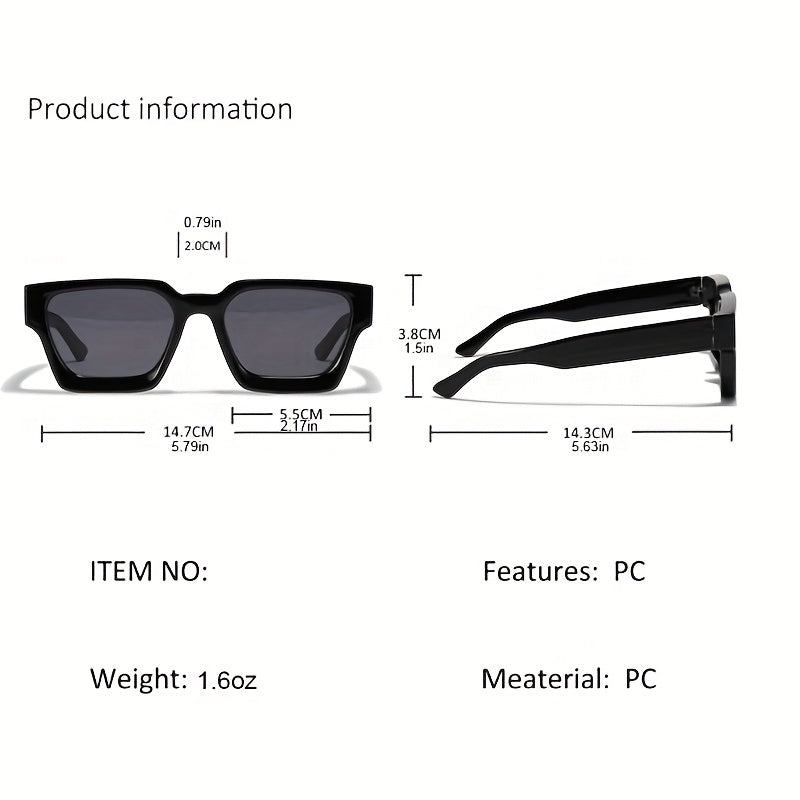 Y2K Square Frame Sunglasses For Women Men Party Eyewear