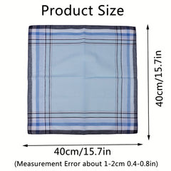 Men's Handkerchiefs Soft Pocket Square Gents Hankies for Father Mother