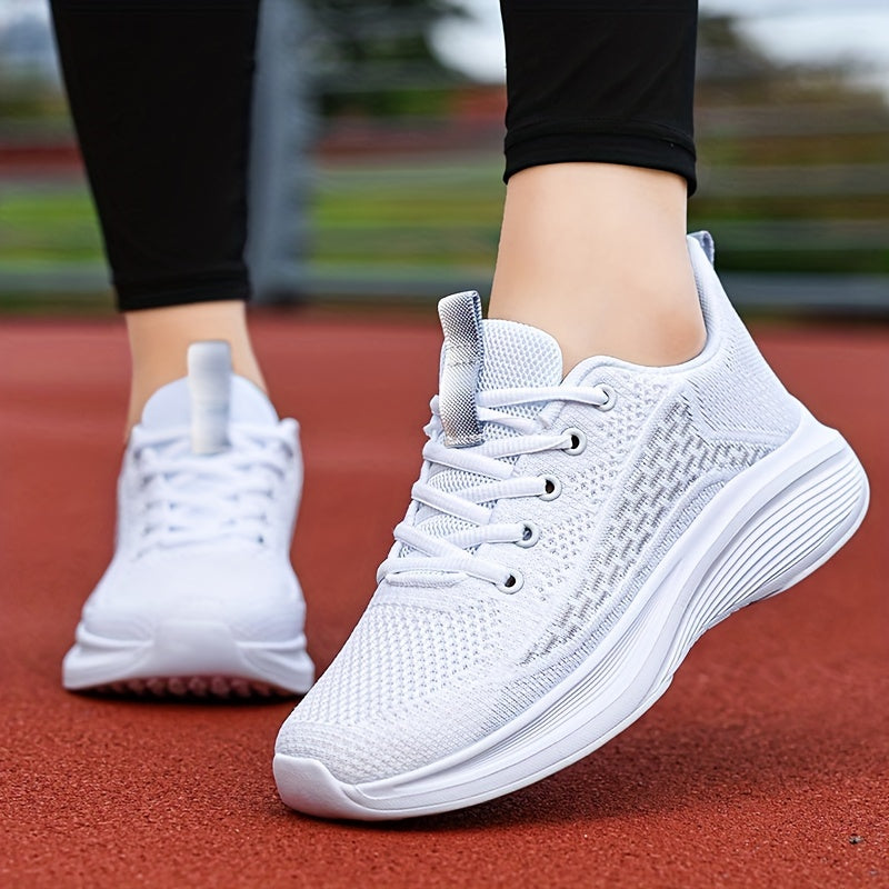 Women's Mesh Lace-Up Sneakers for Outdoor Athletic Fun