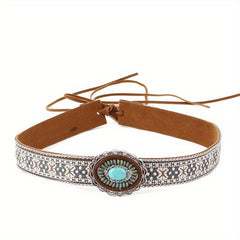 Turquoise Beads Hat Band Cowboy Boho Decor Hatband Western Hat Belts