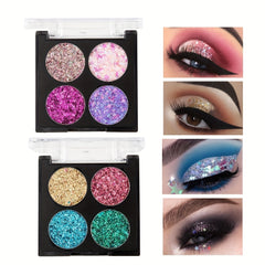 Diamond Sparkle Sequin Eyeshadow Palette, 4 Colors