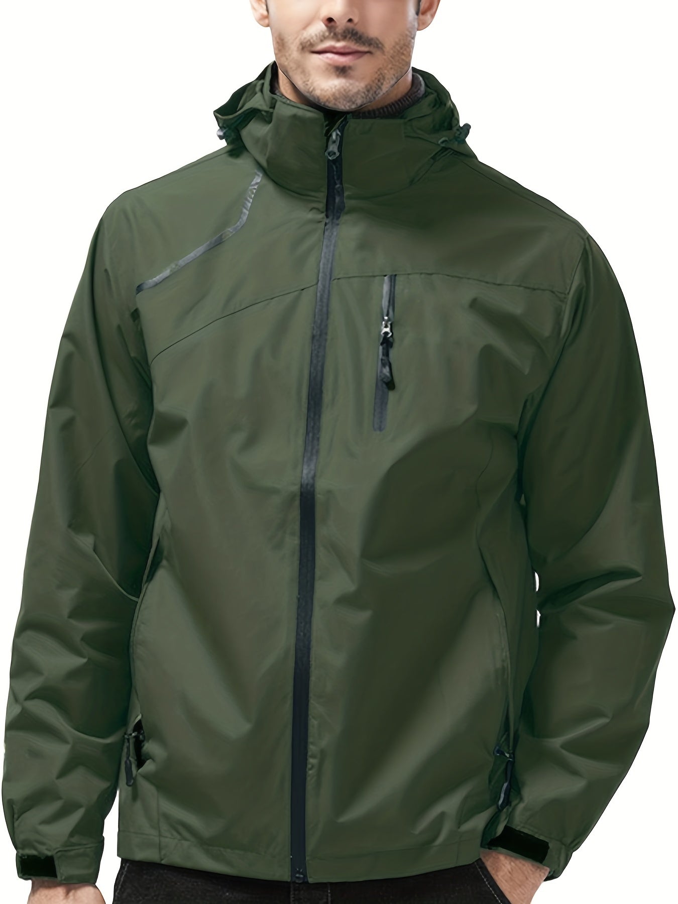 Men's Lightweight Waterproof Breathable Hooded Jacket