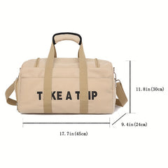Nylon Letter Pattern Duffel Bag Short Trip Luggage Bag