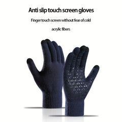 Winter Knitted Gloves Touch Screen Warm Anti Slip Cycling