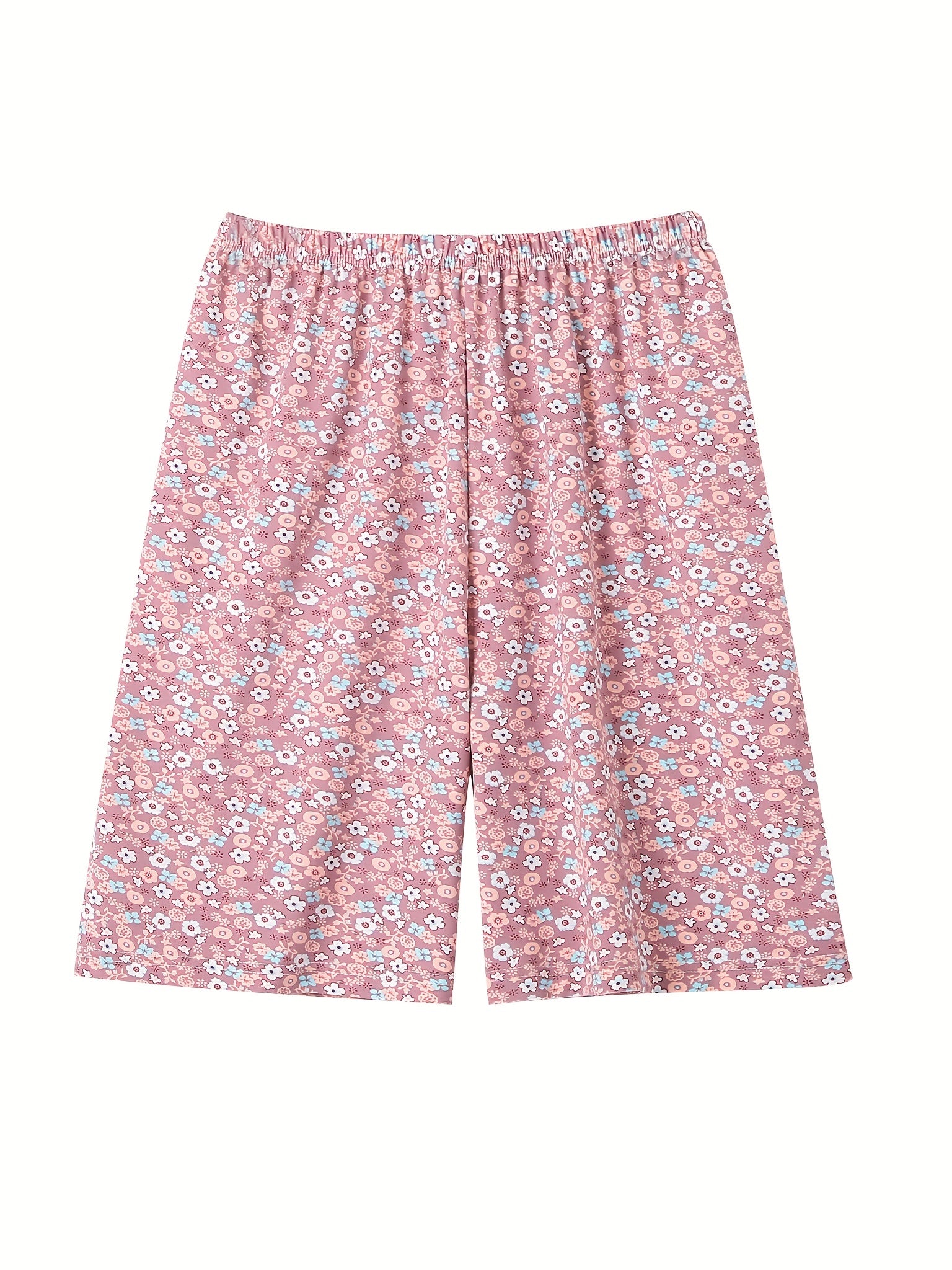 2 Pack Plus Size Pajama Bottoms Set Floral Print High Stretch