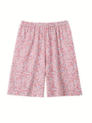 2 Pack Plus Size Pajama Bottoms Set Floral Print High Stretch