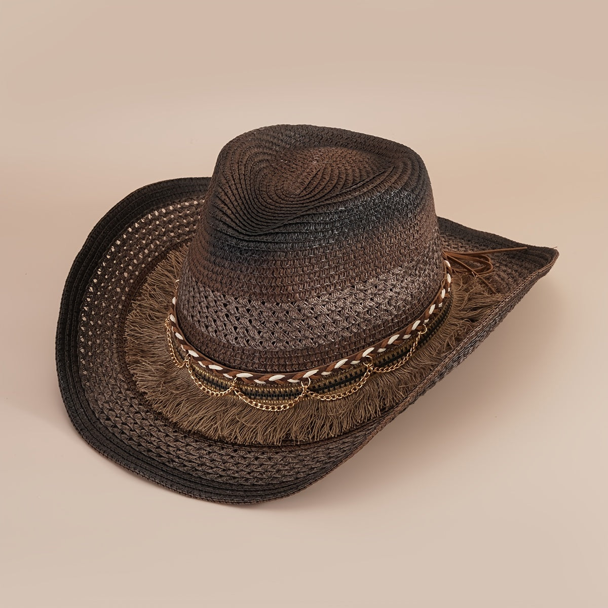 Retro Cowboy Straw Hat Beach Sunshade Hat For Travel Spring Summer