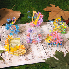 10Sheet Sticker Pack Maple Concerto Watercolor Music Journal Collage
