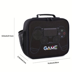 Video Game Pattern Lunch Bag Insulated Mini Cooler Bag