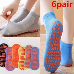 6 Pairs Mixed Yoga Socks Non slip Breathable Low Cut Sports Socks