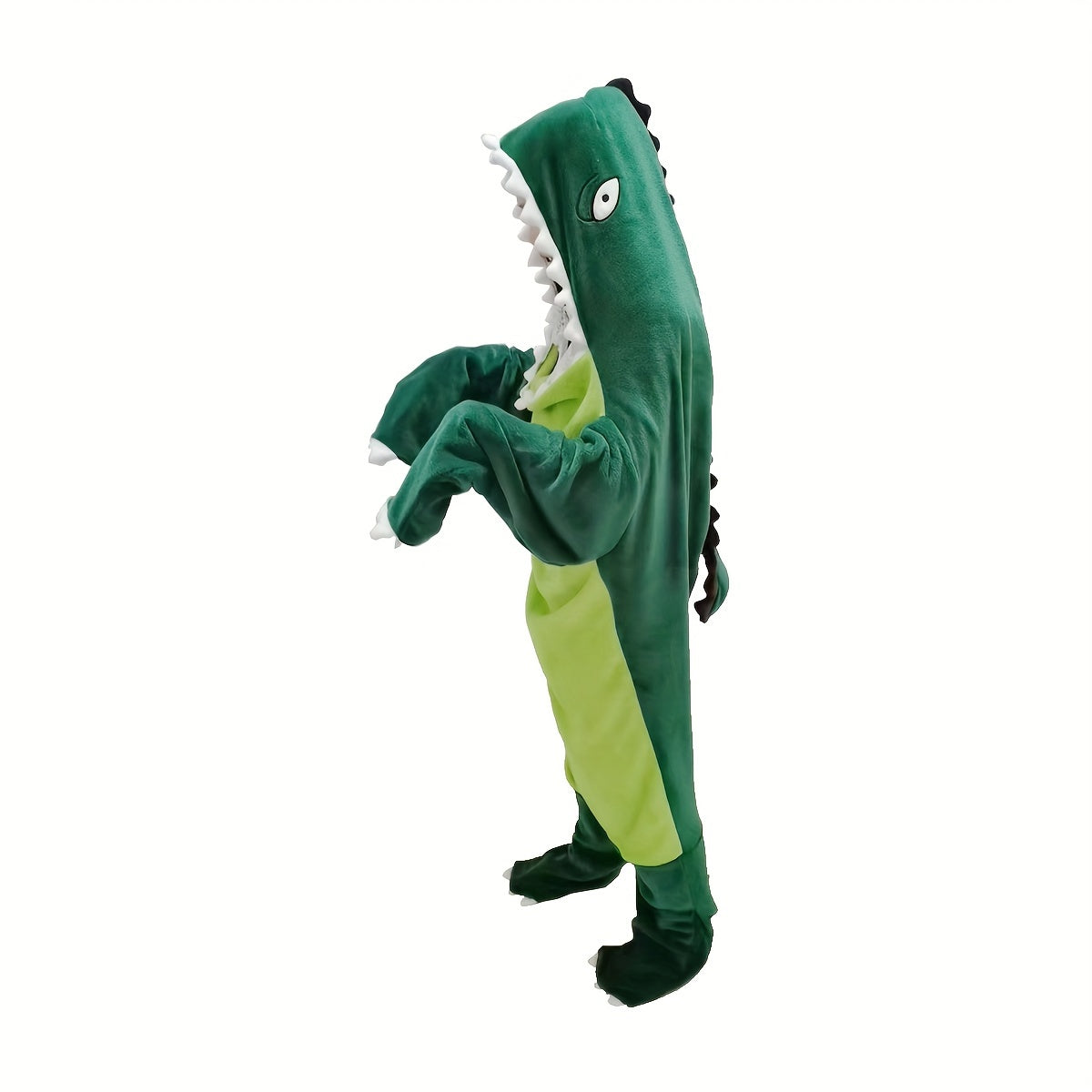 Funny Dino Sleeping Bag Soft Cozy Flannel Hoodie