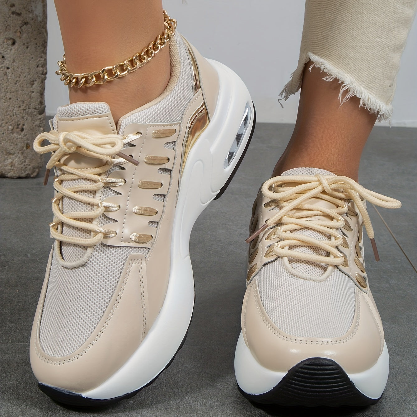 Women's Air Cushion Sneakers Low Top Running Shoes