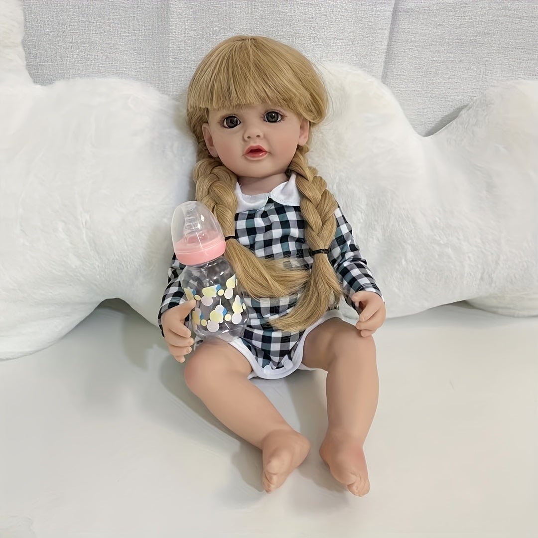 55 88 Cm Doll Long Hair Full Body Enamel Simulative Doll