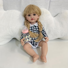 55 88 Cm Doll Long Hair Full Body Enamel Simulative Doll