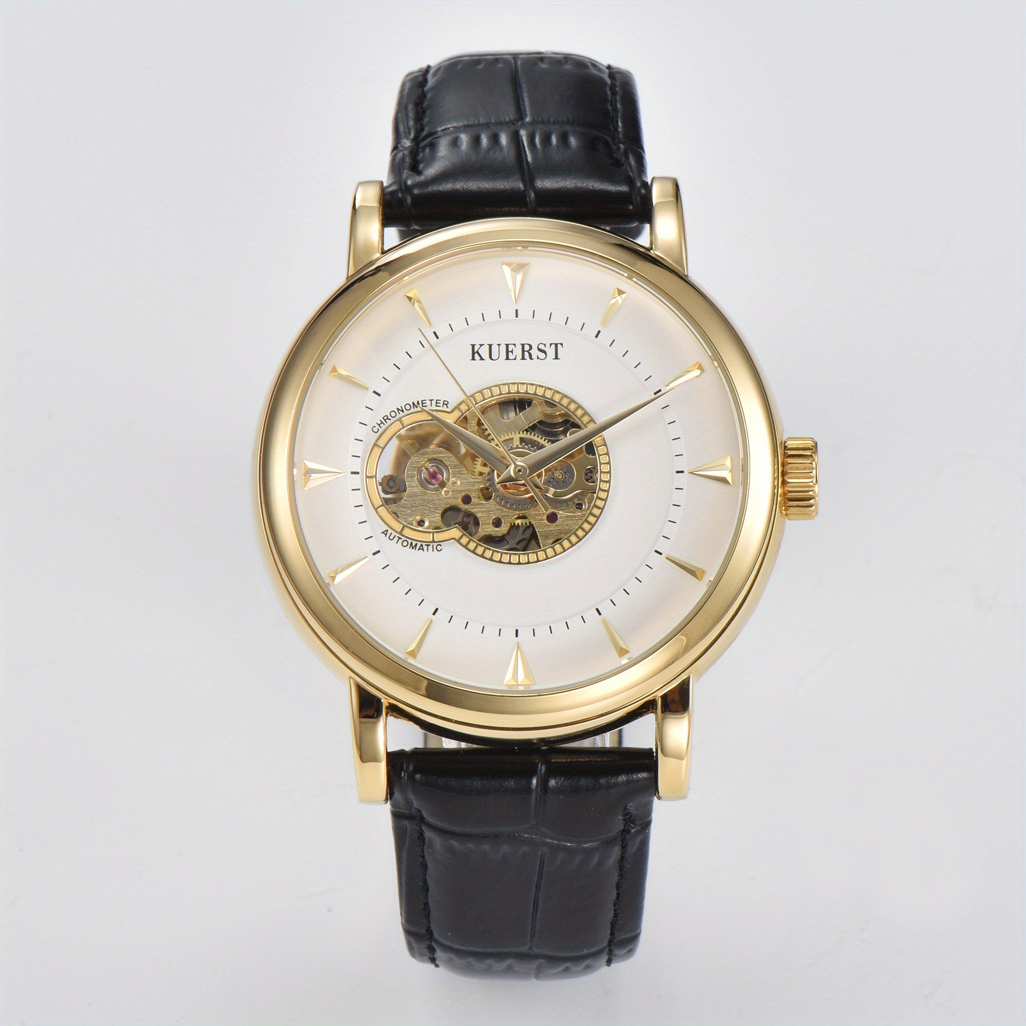 KUERST Teenager Watch Automatic Mechanical Hollow Waterproof Watch