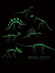 Dino Skeleton Print Kid's Long Sleeve Top