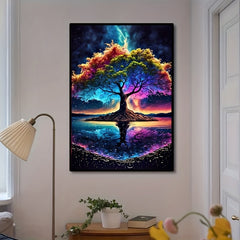 5D Diamond Painting Set Colorful Trees for Living Room Decor