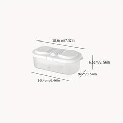 Double Grid Covered Box Food Sealed Jar Kitchen Storage Organizer