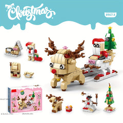 Christmas Scene Building Blocks DIY Decoration Ornaments Children's Toys