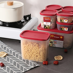 6pcs Plastic Fresh keeping Boxes Food Bento Box Refrigerator Special Plastic Box