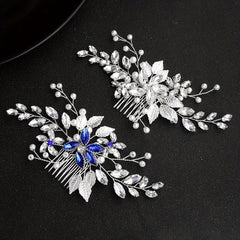 Bridal Hair Comb with Faux Pearl and Crystal Insert