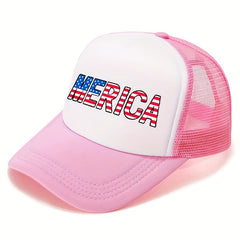 Print Trucker Hat Unisex Merica Baseball Cap Independence