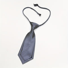 Striped Tie Men's Formal Business Zipper Slacker Easy Pull