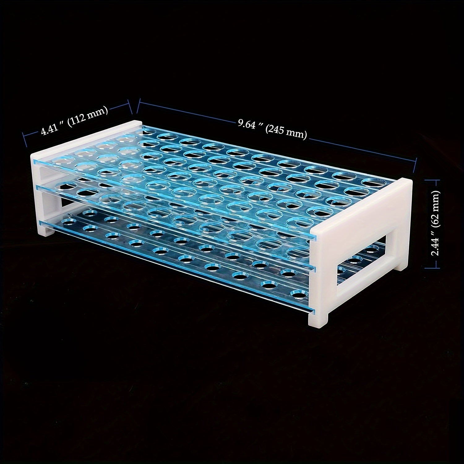 Plastic Test Tube Rack for 13mm 16mm Tubes, Lab Test Tube Holder