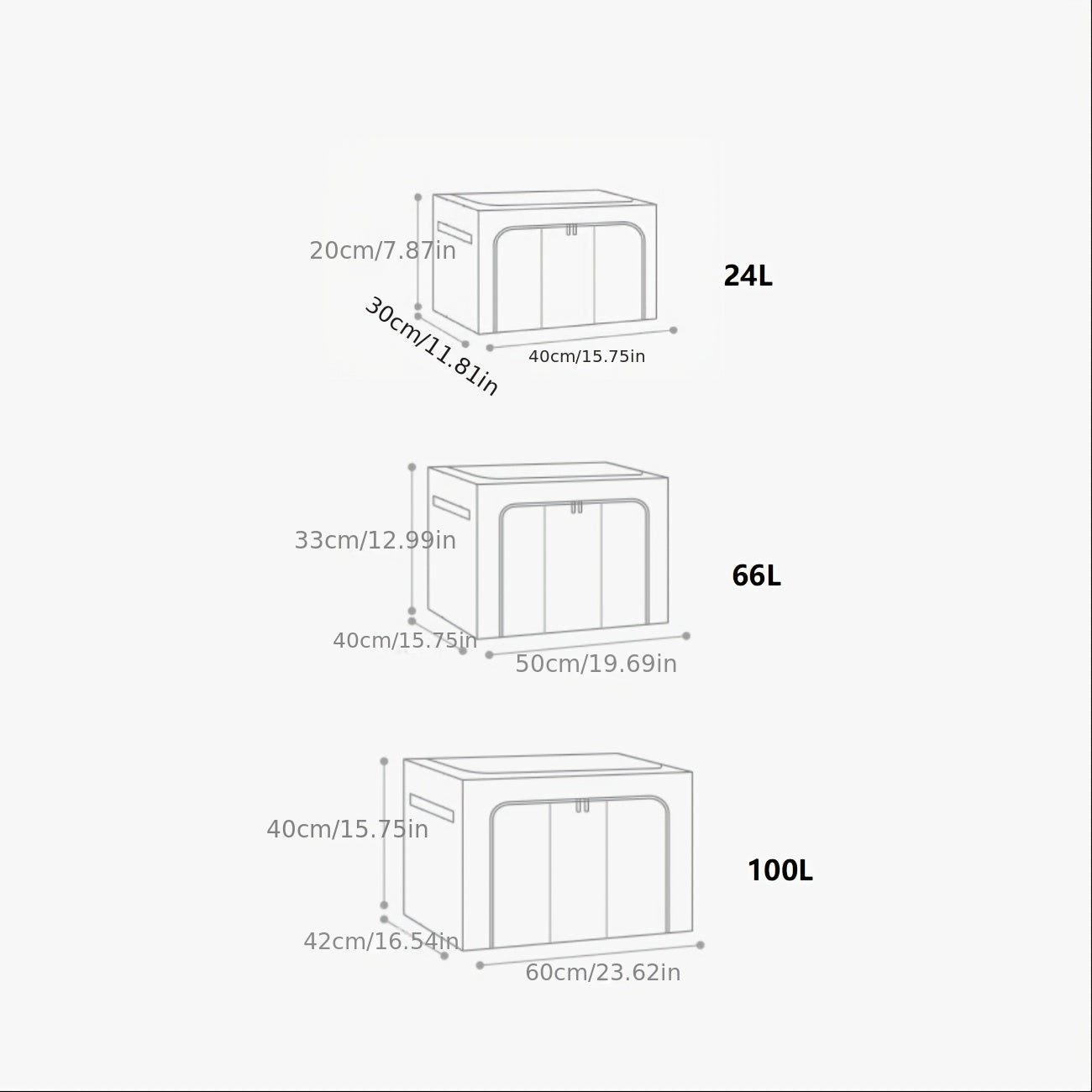 Portable Clothes Storage Drawer Box With Window & Support Rack