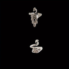 2pcs Vintage Peacock Ring Sweater Thread Ring Artifact Old Jewelry Creative