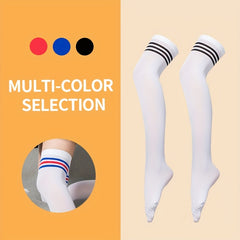 Striped Thigh High Socks Women's Stockings