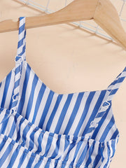 Striped Sleeveless Dresses for Mom and Daughter
