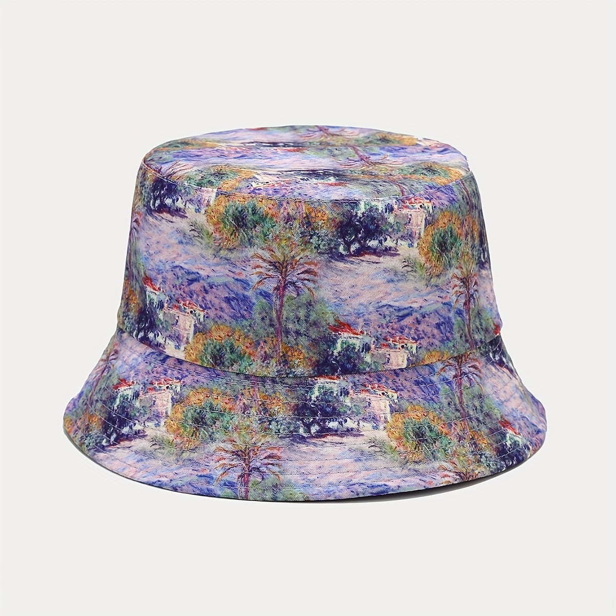 Creative Oil Painting Bucket Hat for Men Women Outdoor Sun Protection