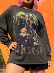 Women's Gothic Graphic Long Sleeve Pullover Top