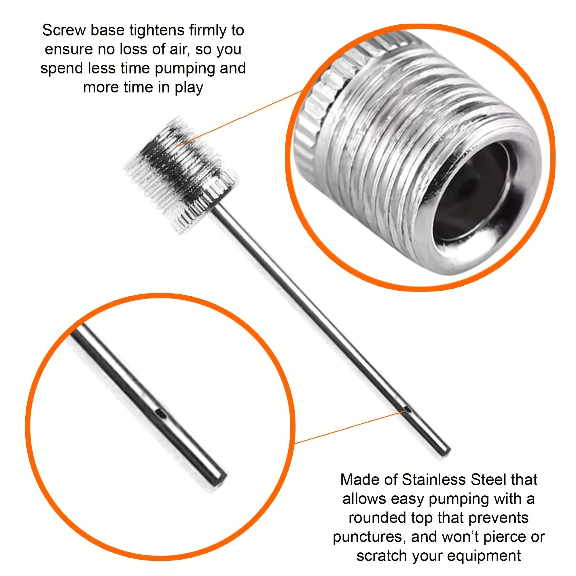 15pcs Stainless Steel Air Pump Needles for Sports Balls